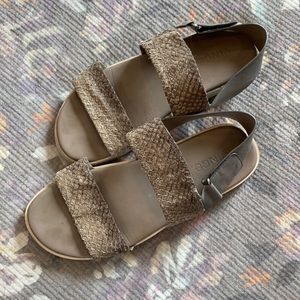 Vince Brennan Snakeskin Slingback Sandal